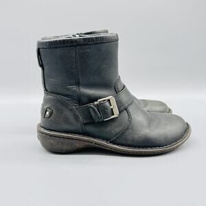 UGG Boots Womens 5 Leather Shearling Lined Buckle Winter Casual Shoes